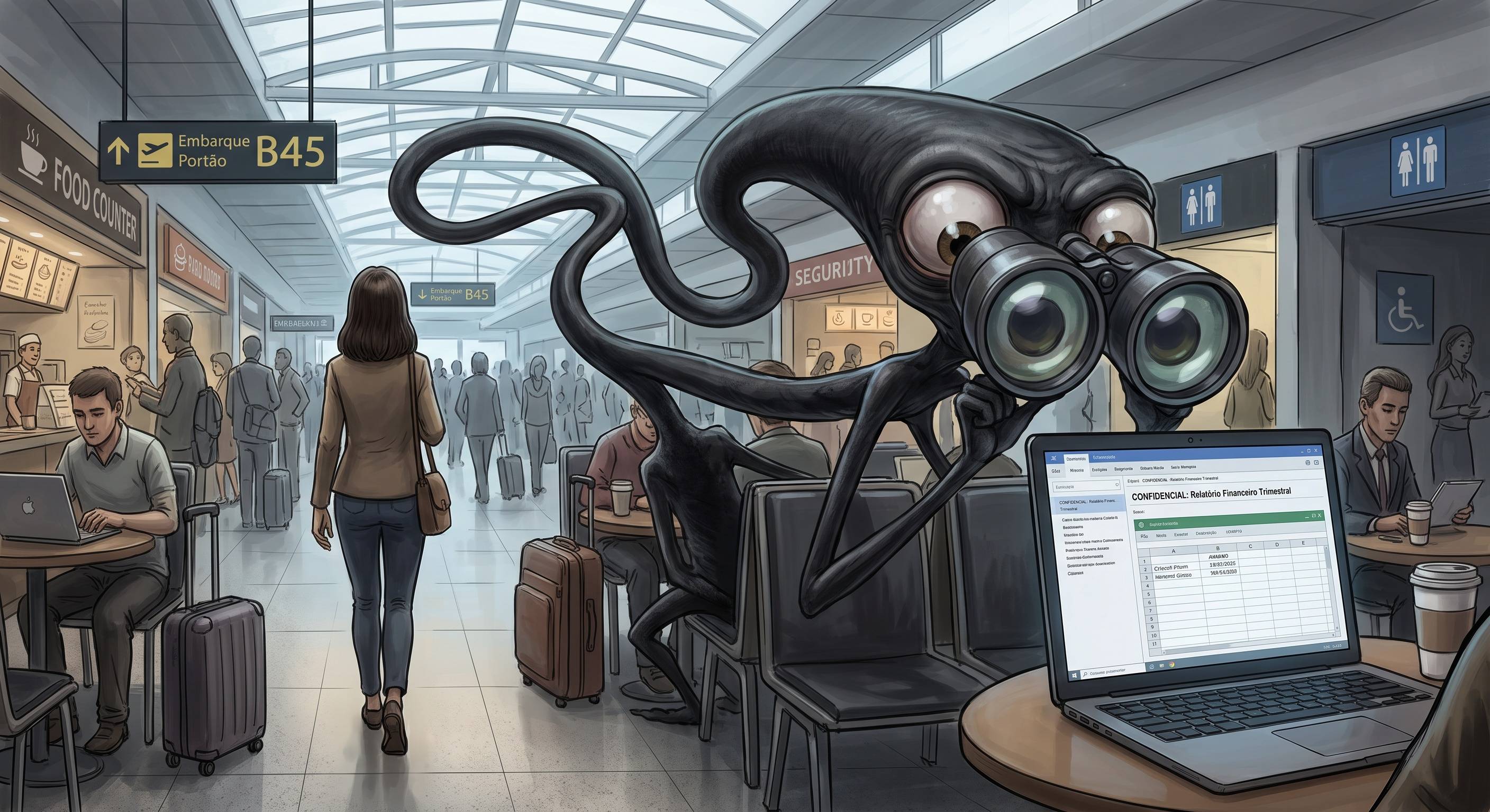 Capa — Curioso.ai: Visual Hacking e Espionagem em Ambientes Públicos TECMARC